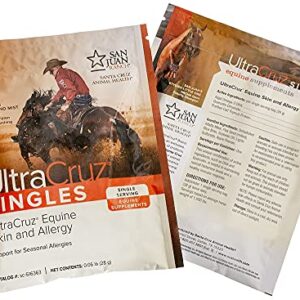 UltraCruz Equine Skin and Allergy Supplement for Horses, 120 Single Servings, Pellet (60 Day Supply)