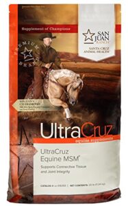 ultracruz equine msm joint supplement for horses, 25 lb, pellet (150 day supply)