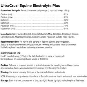 UltraCruz Equine Electrolyte Plus Supplement for Horses, 25 lb, Pellet (93 Day Supply),sc-516344