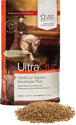 UltraCruz Equine Electrolyte Plus Supplement for Horses, 25 lb, Pellet (93 Day Supply),sc-516344