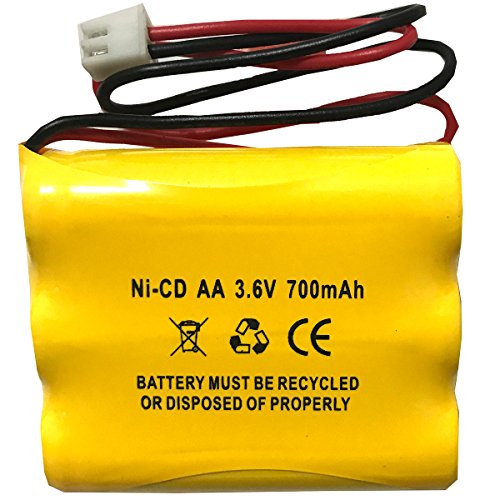 3.6V 700mAh 900mAh NiCad Exit Sign Battery Emergency Lighting (10 Pack) Lowes 253799 and Lowes OSA230 Unitech 6200RP Unitech AA900MAH Unitech LEDR-1