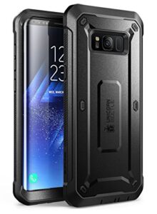 supcase unicorn beetle pro series phone case for samsung galaxy s8 plus, full-body rugged holster case with built-in sp for galaxy s8 plus (black)