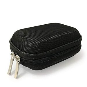 earphone case portable oxford bag holder with two-way zipper for iem, earmold, hearing protector and most earphones