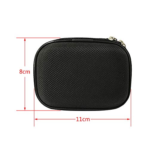 Earphone Case Portable Oxford Bag Holder with Two-Way Zipper for IEM, Earmold, Hearing Protector and Most Earphones