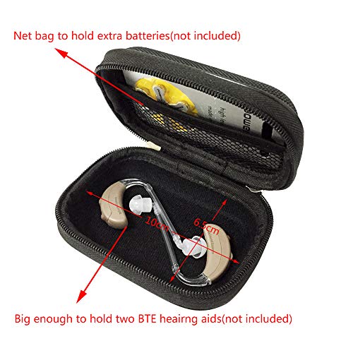 Earphone Case Portable Oxford Bag Holder with Two-Way Zipper for IEM, Earmold, Hearing Protector and Most Earphones