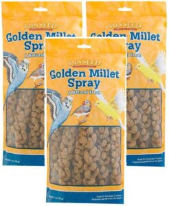 (3 pack) sun seed company bss10971 small bird millet spray treats, 7-ounce per pack