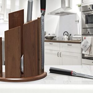 Dalstrong Magnetic Knife Block - Holds 12 Piece - 'Dragon Spire' - Premium Double-Sided Walnut Block Holder and Stand - Display Stand - Professional Kitchen Set