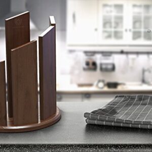 Dalstrong Magnetic Knife Block - Holds 12 Piece - 'Dragon Spire' - Premium Double-Sided Walnut Block Holder and Stand - Display Stand - Professional Kitchen Set