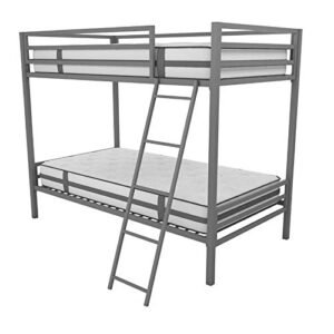 novogratz 4146419n maxwell metal bunk bed, twin