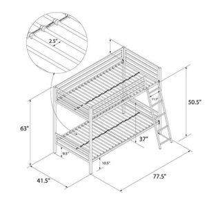 Novogratz 4146419N Maxwell Metal Bunk Bed, Twin