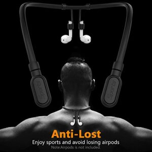 GOGOSODU Compatible Airpods Strap, Silicone Anti-Lost Wire Cable Connector Sports Neckband Compatible for Airpods Pro 2nd/ Airpods Pro 1st/ Airpods 3, 2, 1, Black