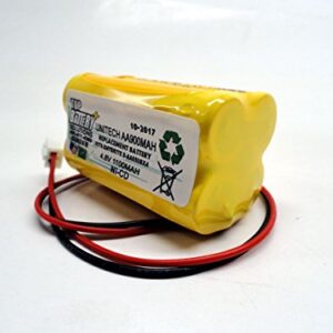 2pc Replacement Battery for Unitech Ni-CD AA900mAh 4.8V