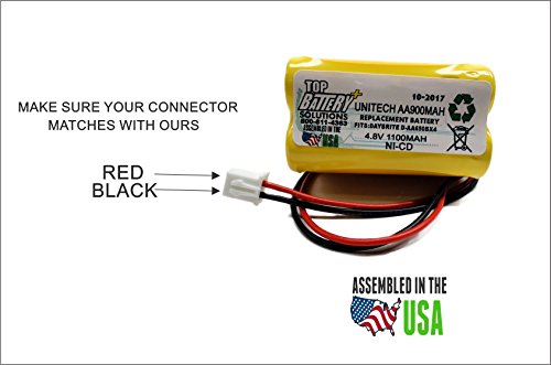 2pc Replacement Battery for Unitech Ni-CD AA900mAh 4.8V