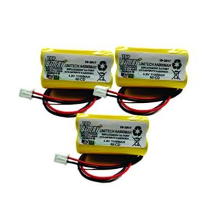 3pc Unitech Ni-CD AA900mAh 4.8V Replacement Battery