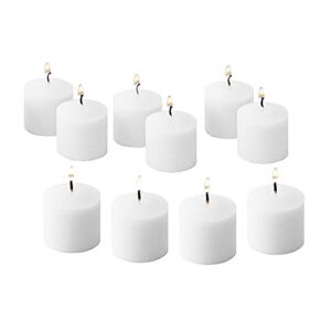 d'light online long 10 hour burn time unscented votive candles - for birthdays, baby shower, home decoration and weddings (white, 10 hour - set of 12)