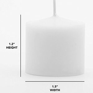 D'light Online Long 10 Hour Burn Time Unscented Votive Candles - for Birthdays, Baby Shower, Home Decoration and Weddings (White, 10 Hour - Set of 12)