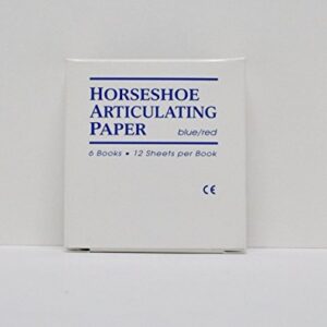 Dental Articulating Paper Horseshoe Red/Blue 6 Books / 12 Sheets