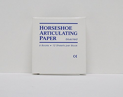 Dental Articulating Paper Horseshoe Red/Blue 6 Books / 12 Sheets