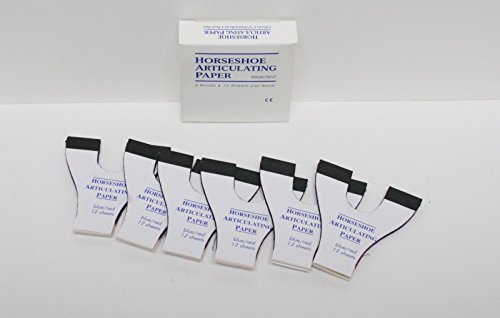 Dental Articulating Paper Horseshoe Red/Blue 6 Books / 12 Sheets