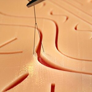 Extra Large UltraPad 3-Layer Suture Pad (8x8") w/ 28 Precut Wounds - Largest Suturing Practice Pad in The World - Handmade in Brooklyn, USA