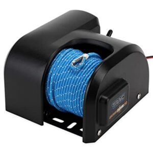 Camco TRAC Outdoors AnchorZone 20 Electric Anchor Winch | Features a High-Efficiency 12-Volt DC All-Steel Gear Motor, 100-Feet of Pre-Wound Braided Rope, and has a Max Capacity of 20lbs (69000)