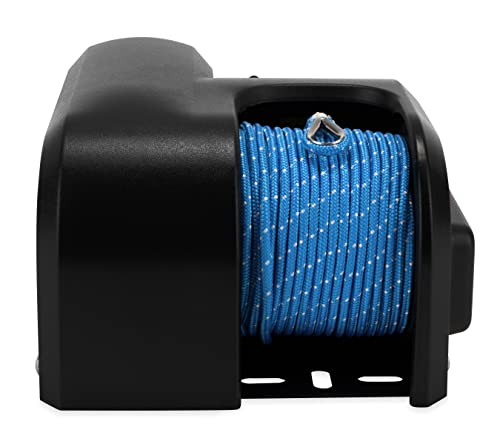 Camco TRAC Outdoors AnchorZone 20 Electric Anchor Winch | Features a High-Efficiency 12-Volt DC All-Steel Gear Motor, 100-Feet of Pre-Wound Braided Rope, and has a Max Capacity of 20lbs (69000)