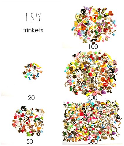 TomToy Small Mixed I Spy Trinkets for I Spy Bag/Bottle, DIY Projects, Crafts, Scrapbooking, 1-3cm, Set of 20 trinkets