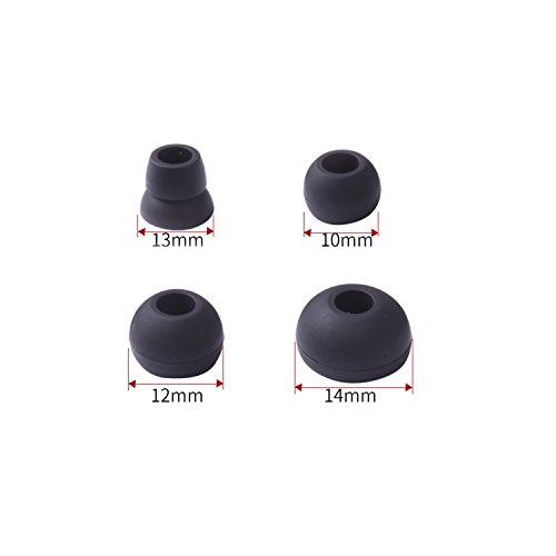 Replacement Silicone Ear Tips Earbuds Buds Set for Powerbeats 2 Wireless Beats by dre Headphones,4 Pairs (Black)