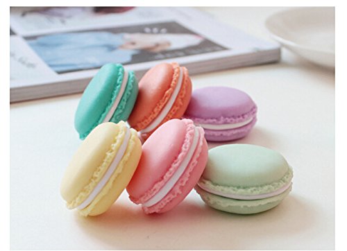 VNDEFUL 6PCS Colorful Lovely Mini Macarons Portable Travel Storage Box Case Jewellery Organizer Earring Ring Necklace Cosmetic Pill Container