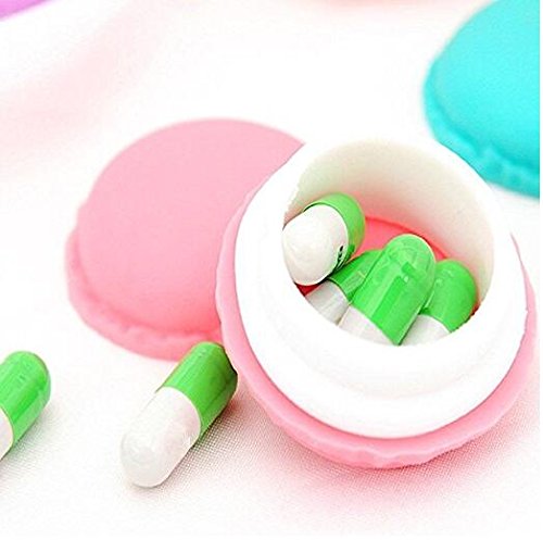 VNDEFUL 6PCS Colorful Lovely Mini Macarons Portable Travel Storage Box Case Jewellery Organizer Earring Ring Necklace Cosmetic Pill Container