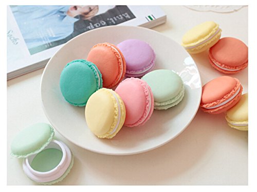 VNDEFUL 6PCS Colorful Lovely Mini Macarons Portable Travel Storage Box Case Jewellery Organizer Earring Ring Necklace Cosmetic Pill Container