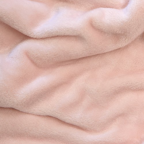 Best Home Fashion Lace Trim Throw - 58" W x 60" L - Dustypink