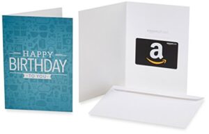 amazon.com gift card in a greeting card (birthday icons design)