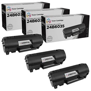 ld compatible toner cartridge replacement for lexmark m1145 24b6035 (black, 3-pack)
