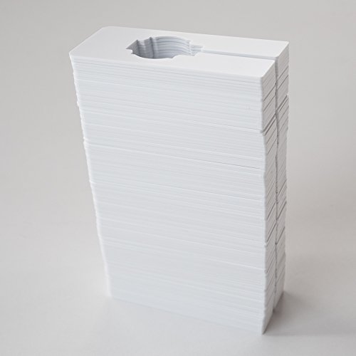 NAHANCO QSDWBLANK100, White Rectangular Clothing Size Dividers, Blank, Kit of 100