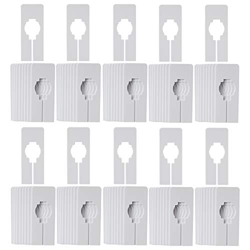 NAHANCO QSDWBLANK100, White Rectangular Clothing Size Dividers, Blank, Kit of 100