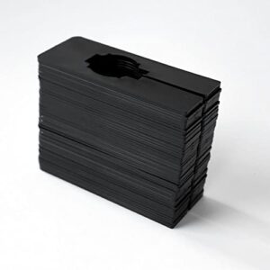 nahanco qsdbblank50, black rectangular clothing size dividers, blank, kit of 50