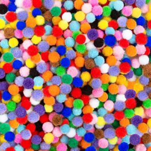 acerich 2000 pcs 1cm assorted pompoms multicolor valentine day arts and crafts fuzzy pom poms balls for diy creative crafts decorations