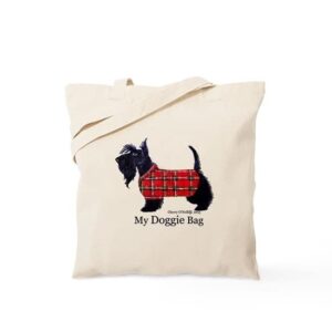 cafepress scottie doggie tote bag natural canvas tote bag, reusable shopping bag