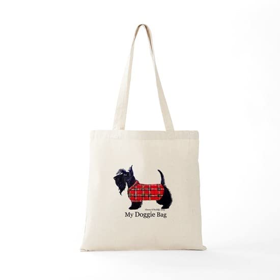 CafePress Scottie Doggie Tote Bag Natural Canvas Tote Bag, Reusable Shopping Bag