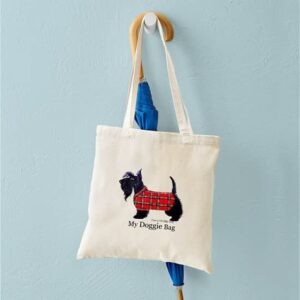 CafePress Scottie Doggie Tote Bag Natural Canvas Tote Bag, Reusable Shopping Bag