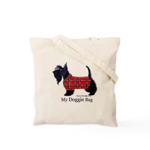 CafePress Scottie Doggie Tote Bag Natural Canvas Tote Bag, Reusable Shopping Bag