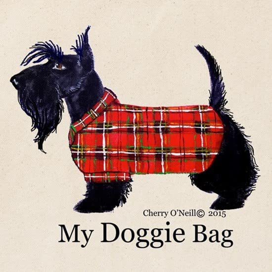 CafePress Scottie Doggie Tote Bag Natural Canvas Tote Bag, Reusable Shopping Bag