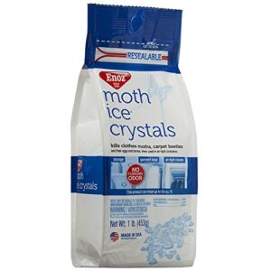 Enoz Moth Ice Crystals - 1 lb Bag (Pack of 1) Kills Clothes Moths, Carpet Beetles, and Eggs and Larvae