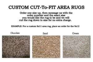 koeckritz custom cut-to-fit area rugs. multiple colors to choose from. great for homes, apartments or dorm rooms. click for more details on custom sizing your rug (3'x5', sand)