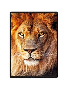 qihua printed lion throw blanket super soft and cozy fleece feeling blanket perfect for couch sofa bed animal blanket 150cmx200cm (6)