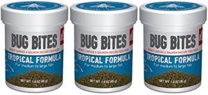 fluval (3 pack) bug bites tropical formula for medium to large fish