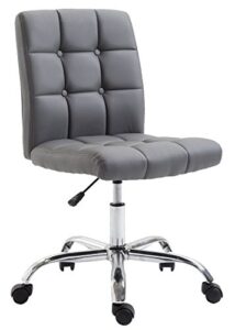 edgemod aria task chair in vegan leather, grey