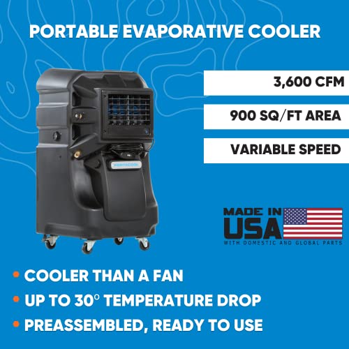 Portacool PACJS2301A1 Jetstream 230 Portable Evaporative Cooler, Black