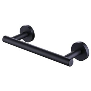 kes 6.7 inches matte black hand towel bar bathroom towel holder kitchen dish cloths hanger sus304 stainless steel rustproof wall mount, total length 9.1 inch, a2000s23-bk